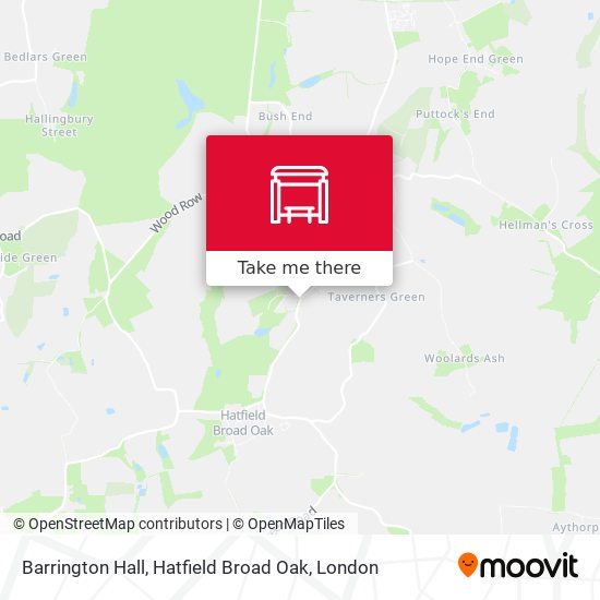 Barrington Hall, Hatfield Broad Oak map