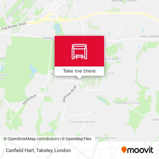 Canfield Hart, Takeley map