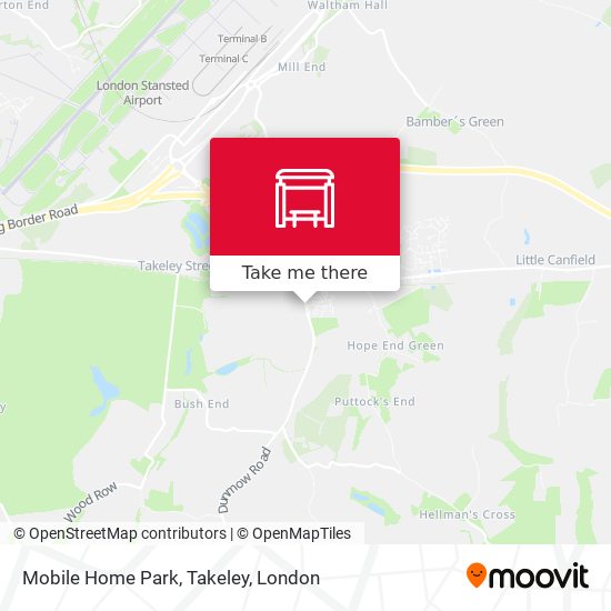 Mobile Home Park, Takeley map