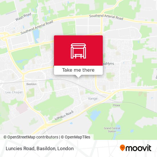 Luncies Road, Basildon map