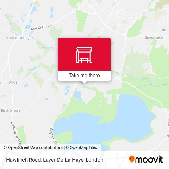 Hawfinch Road, Layer-De-La-Haye map
