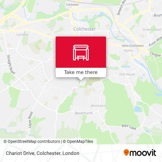 Chariot Drive, Colchester map