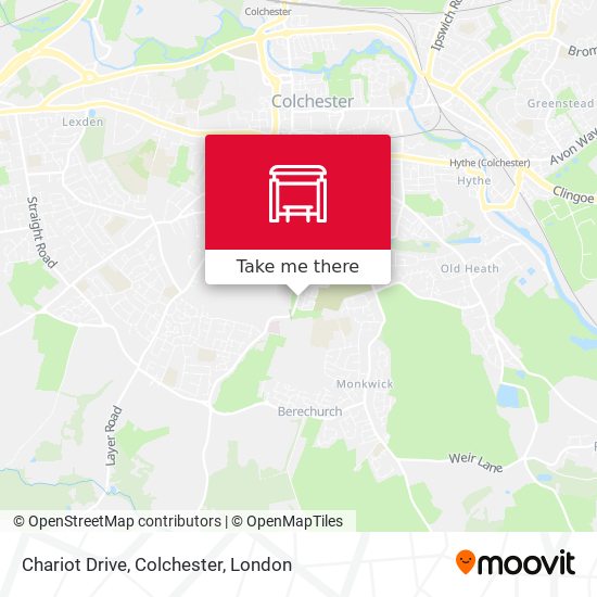 Chariot Drive, Colchester map