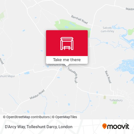 D'Arcy Way, Tolleshunt Darcy map