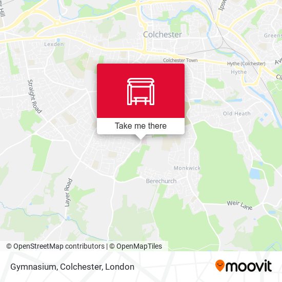 Gymnasium, Colchester map
