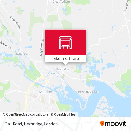 Oak Road, Heybridge map