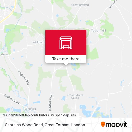 Captains Wood Road, Great Totham map