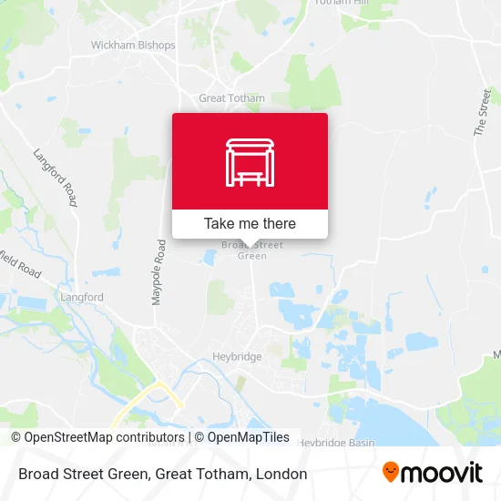 Broad Street Green, Great Totham map