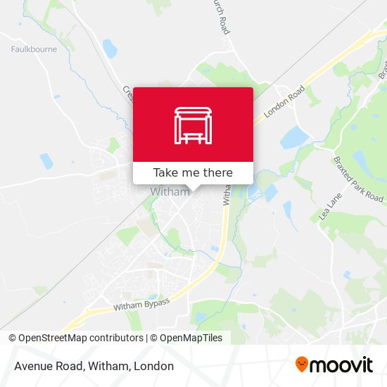 Avenue Road, Witham map