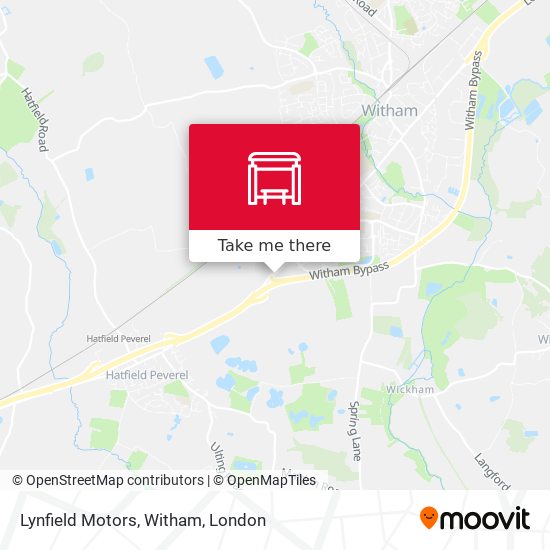 Lynfield Motors, Witham map