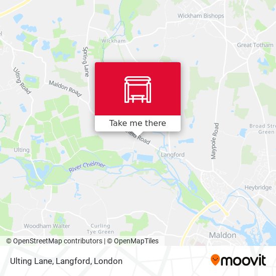 Ulting Lane, Langford map