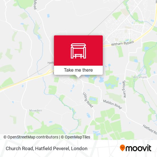 Church Road, Hatfield Peverel map