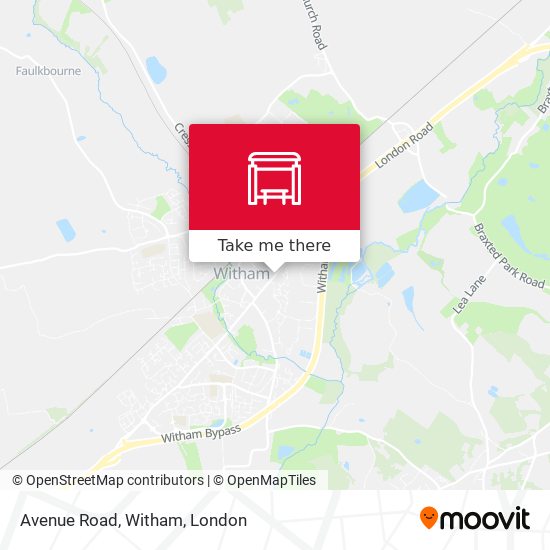 Avenue Road, Witham map