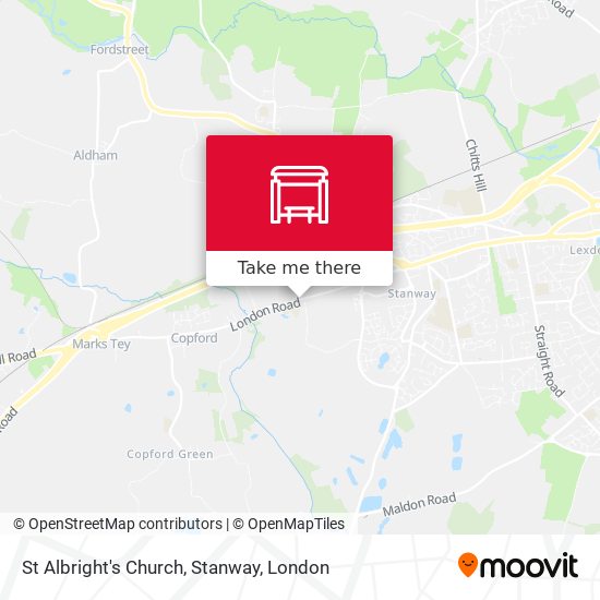 St Albright's Church, Stanway map