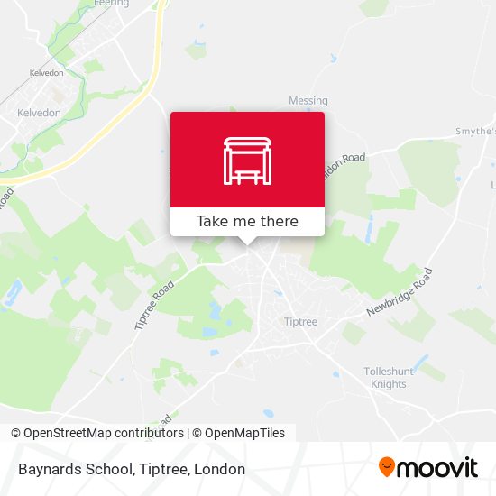 Baynards School, Tiptree map