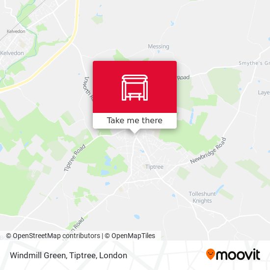 Windmill Green, Tiptree map