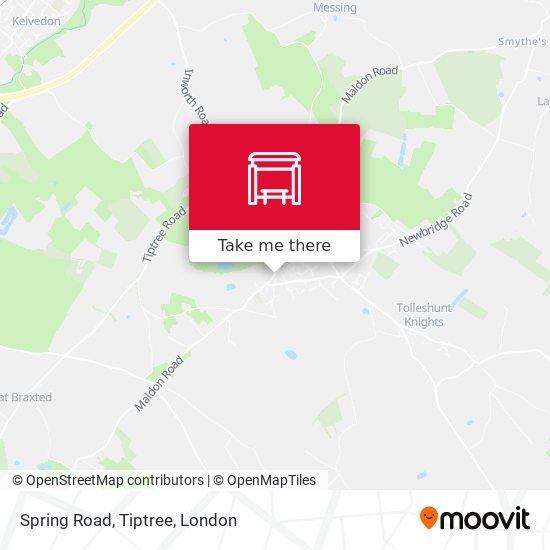 Spring Road, Tiptree map