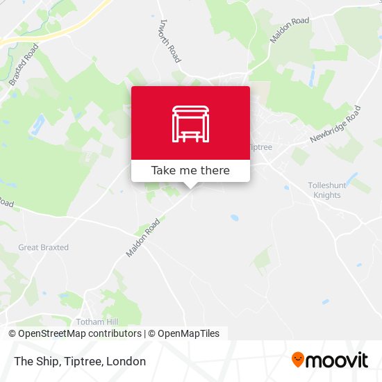 The Ship, Tiptree map