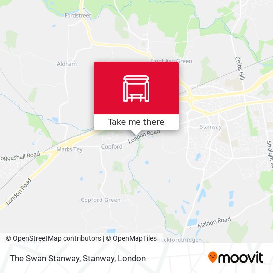 The Swan Stanway, Stanway map