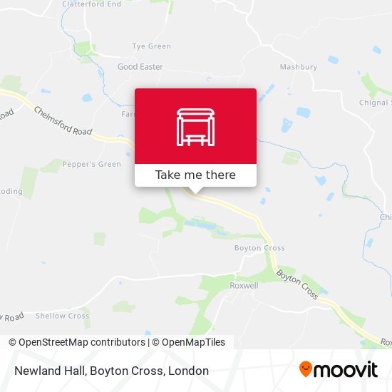 Newland Hall, Boyton Cross map