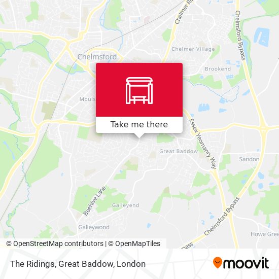 The Ridings, Great Baddow map