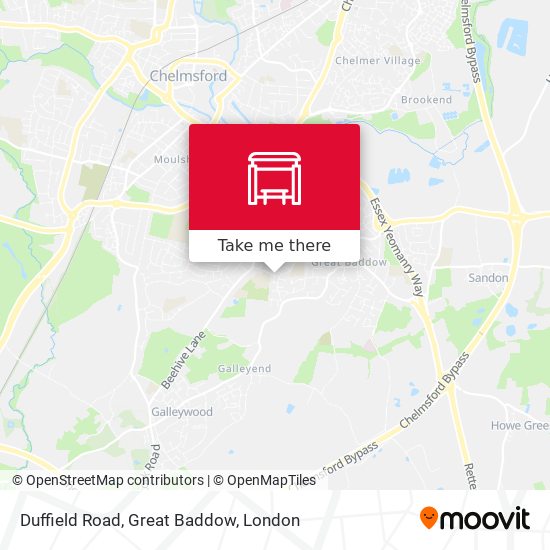 Duffield Road, Great Baddow map