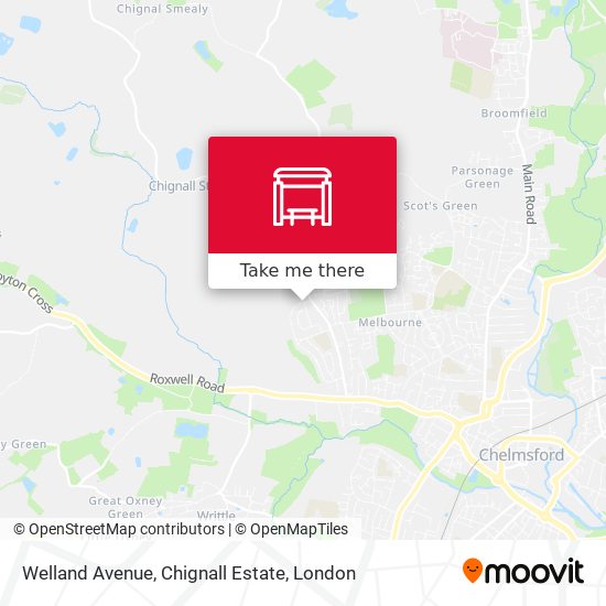 Welland Avenue, Chignall Estate map