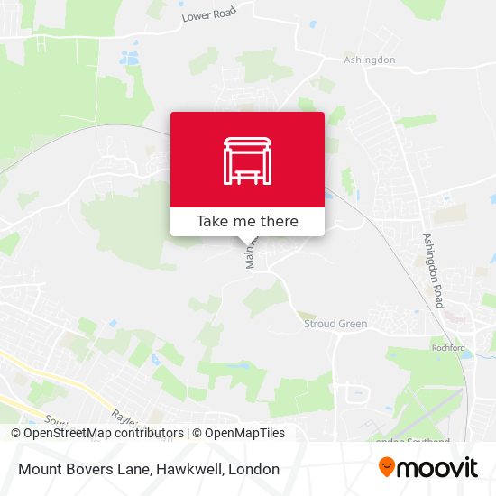 Mount Bovers Lane, Hawkwell map