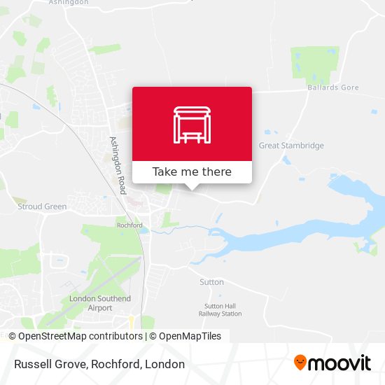 Russell Grove, Rochford map