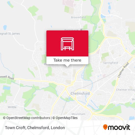Town Croft, Chelmsford map