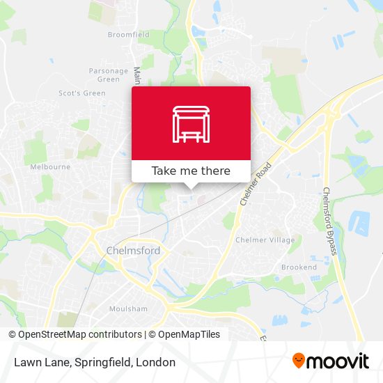Lawn Lane, Springfield map
