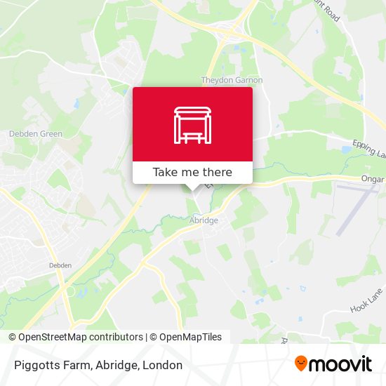 Piggotts Farm, Abridge map