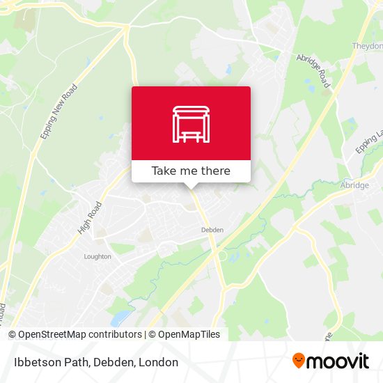 Ibbetson Path, Debden map