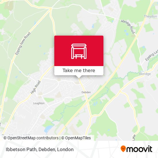 Ibbetson Path, Debden map