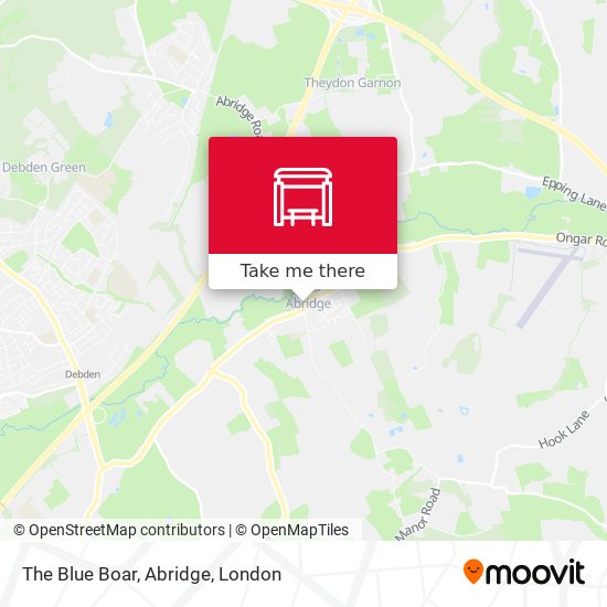 The Blue Boar, Abridge map