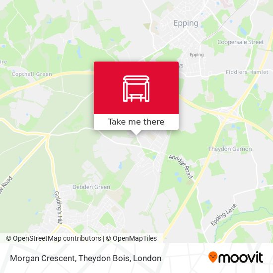 Morgan Crescent, Theydon Bois map