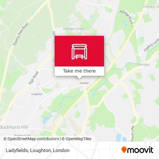 Ladyfields, Loughton map