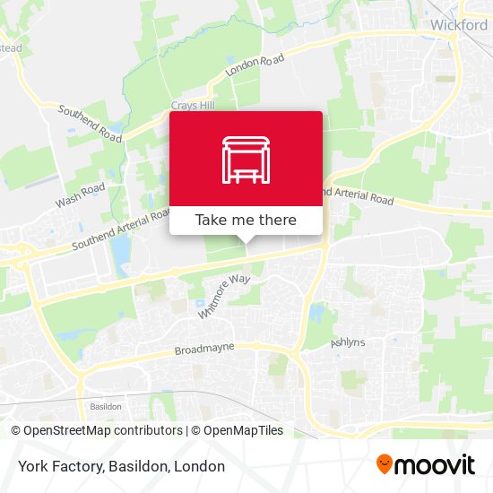 York Factory, Basildon map