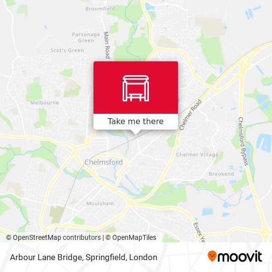 Arbour Lane Bridge, Springfield map