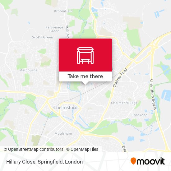 Hillary Close, Springfield map