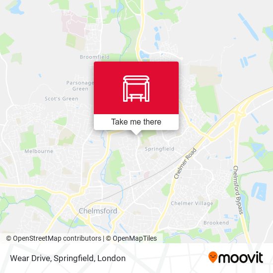 Wear Drive, Springfield map