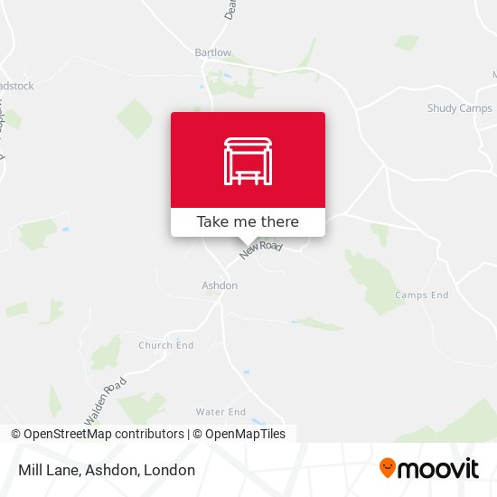 Mill Lane, Ashdon map