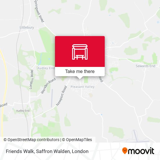 Friends Walk, Saffron Walden map