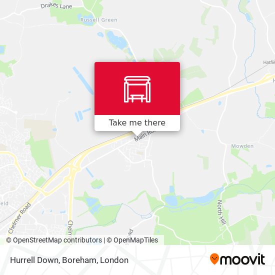 Hurrell Down, Boreham map