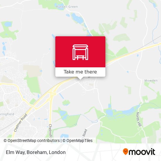 Elm Way, Boreham map