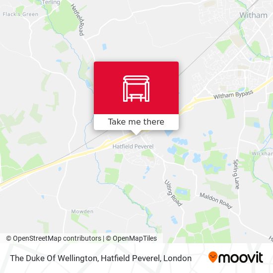 The Duke Of Wellington, Hatfield Peverel map