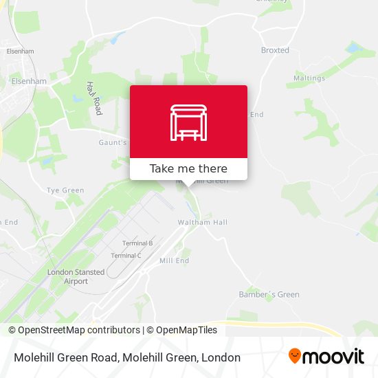 Molehill Green Road, Molehill Green map