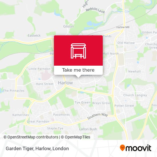 Garden Tiger, Harlow map