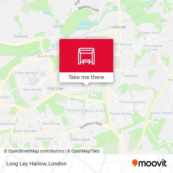 Long Ley, Harlow map