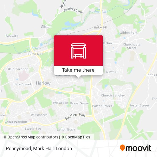 Pennymead, Mark Hall map